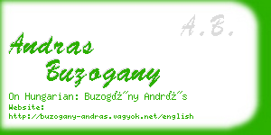 andras buzogany business card